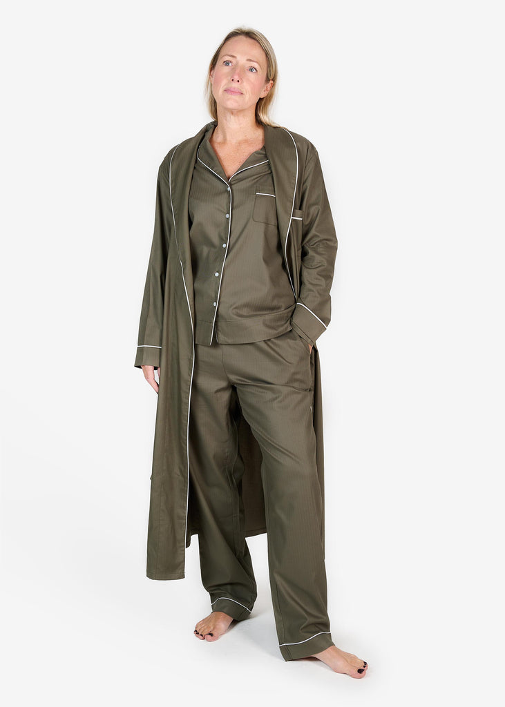 Ladies green dressing gown