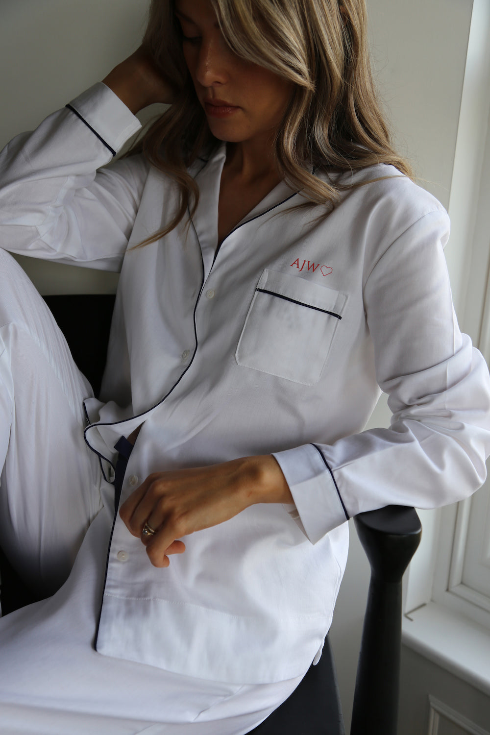 Monogram Pyjamas Luxury RED Monogrammed Pyjama | Breathe Lifestyle